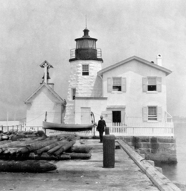 Newport Harbor Lighthouse in 1884 - Photography Courtesy of National Archives