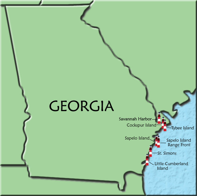 Best Georgia Beaches Map